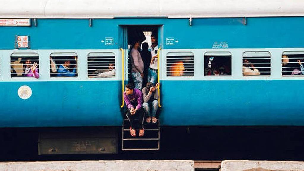 Railway Department Urges Passengers Not To Sit At Train Door With Casual Hai Meme