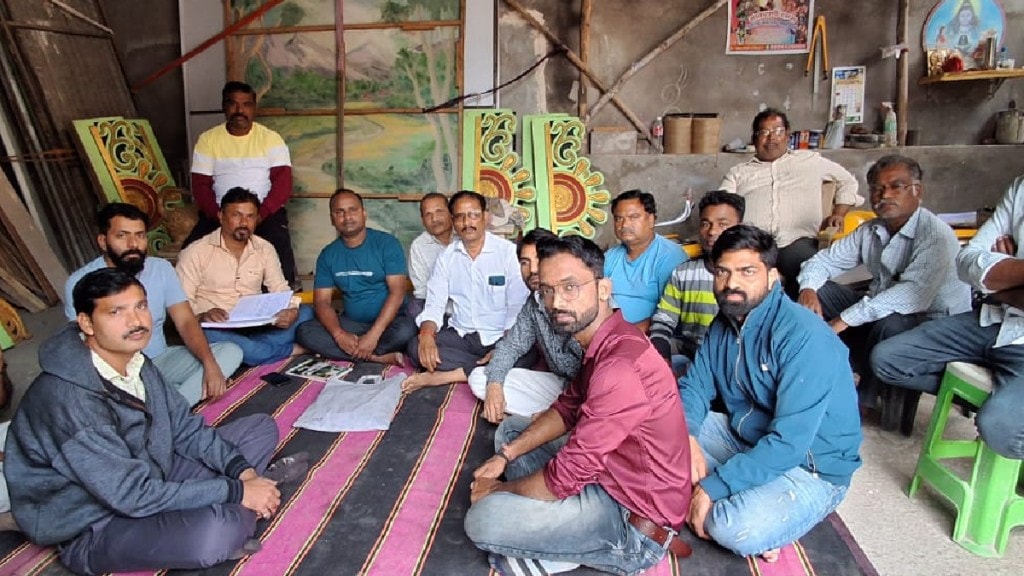 Planning during temple celebrations in Ayodhya by Halba Samaj Shilpkar Sangh Nagpur