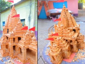 Ram Mandir: पठ्ठ्याने पार्ले जी बिस्किटांपासून बनवलं हुबेहूब राम मंदिर; VIDEO पाहून नेटकरी म्हणाले