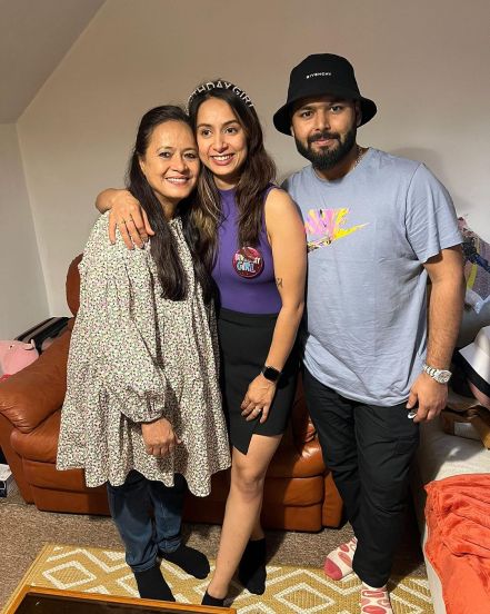 Rishabh Pant shared his sister Sakshi and Ankit Chaudhary's engagement photos