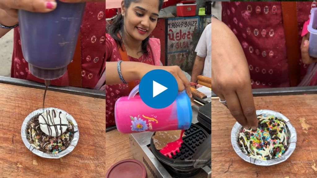 Surat's waffle bhel viral video