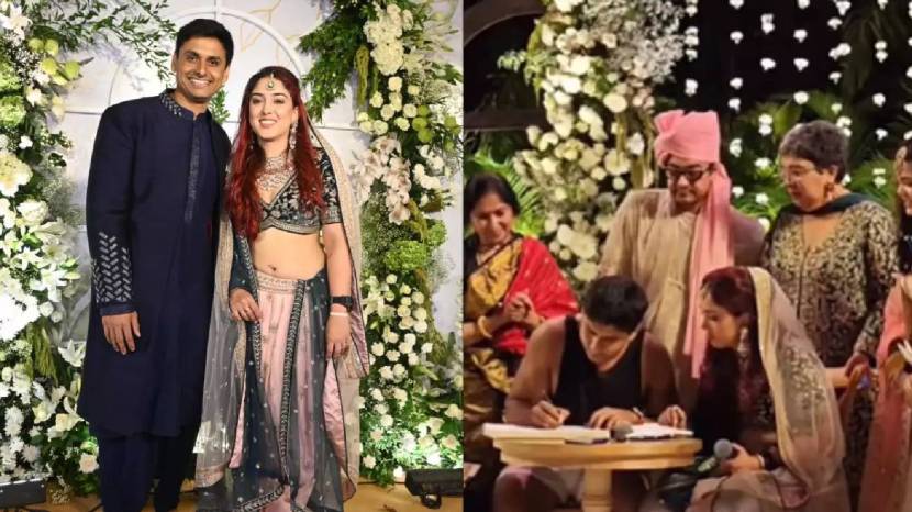 Amir Khan Daughter Ira Khan Nupur Shikhare Wedding Photos Why Nupur Wore Banayan Shots And Ran 8 Km Playing Dhol Dancing