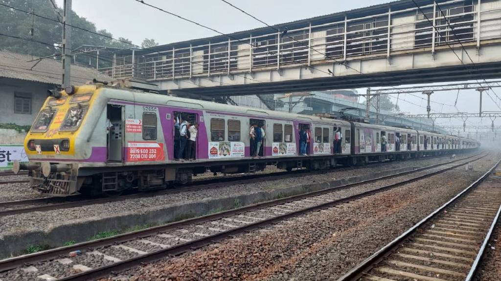 local train service, Central railway, western railway, morning, dense fog