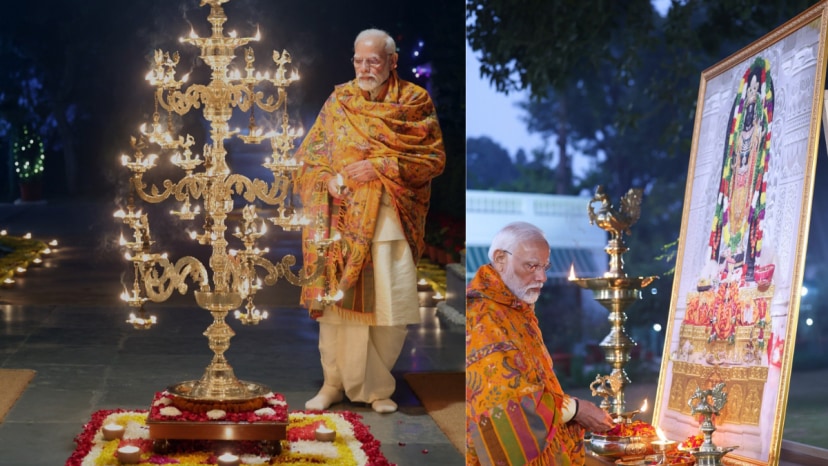 PM Narendra Modi At Ral Lalla Pran Pratishtha Ayodhya