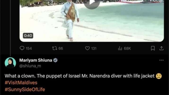 Maldives minister insults PM Modi with ‘clown’, ‘puppet of Israel’ barbs in a now-deleted post after he shares pictures from his Lakshadweep visit