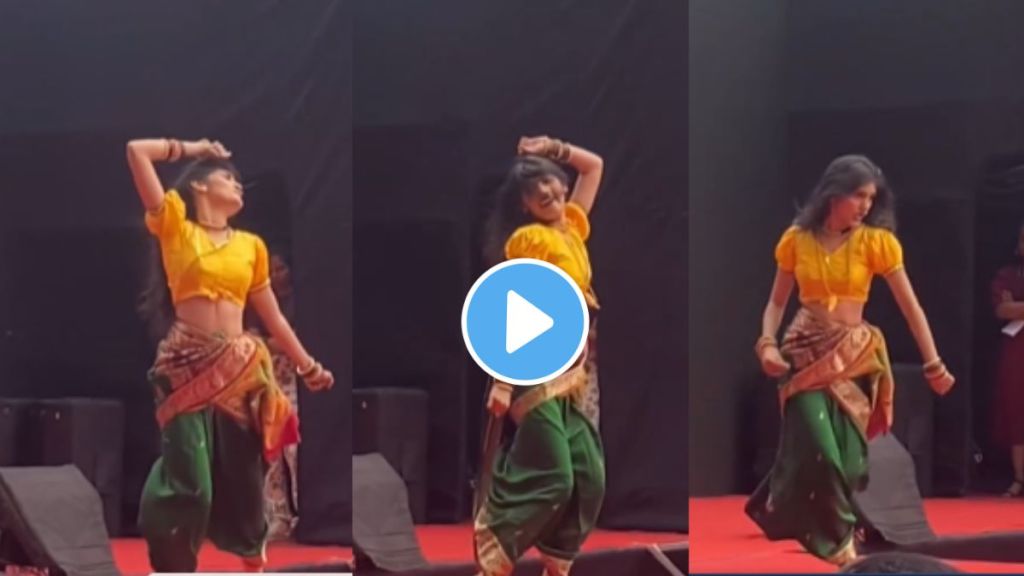 A college girl dance on madhuri dixit famous song