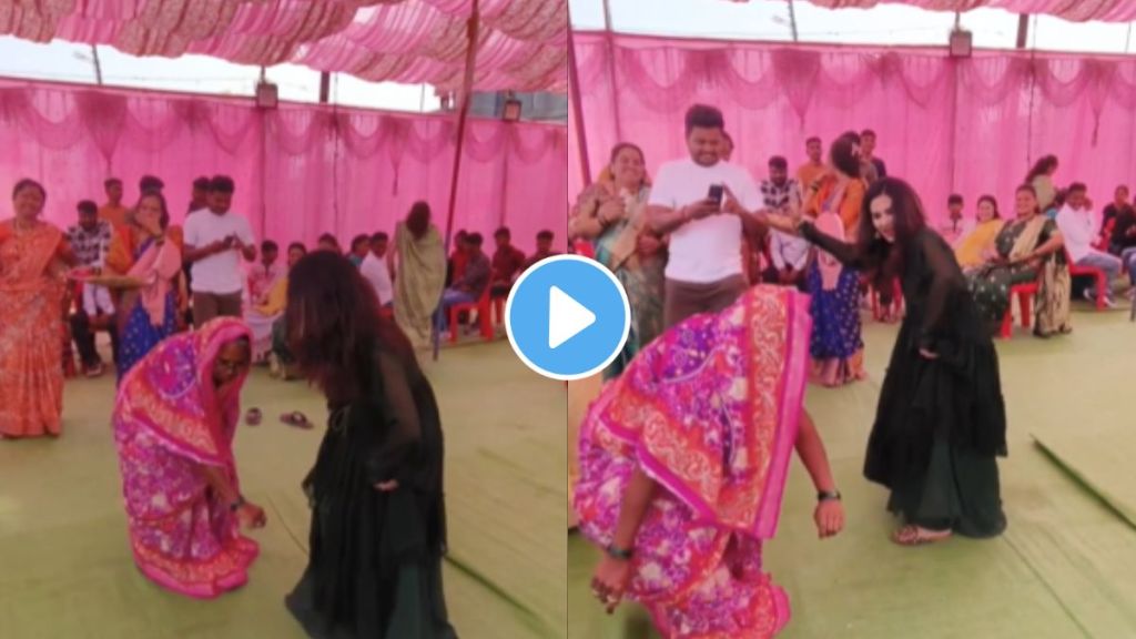 a young girl fail in front of an old lady her khandeshi dance video viral on social media