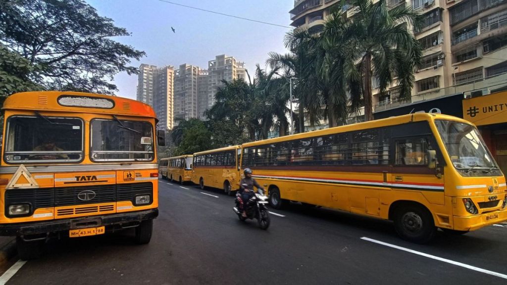 Students hit by truck drivers strike signs of bus service halted due to lack of diesel