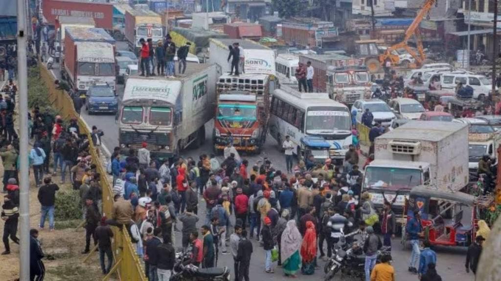 transporters on strike against new provisition under hit and run negotiations continue to solve issue