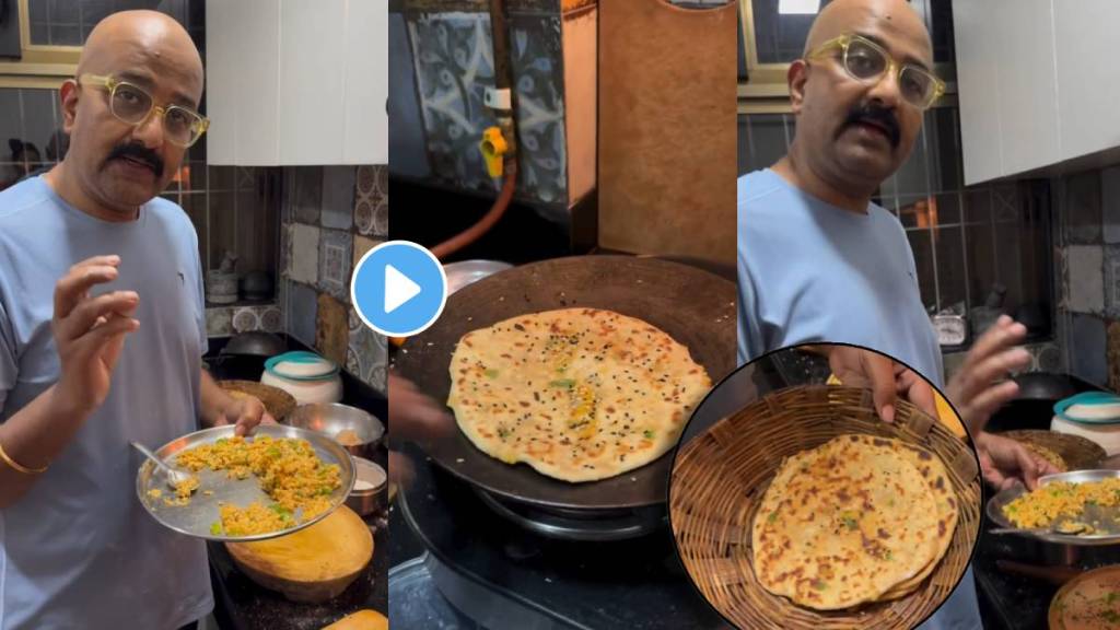 vaibhav mangle make laccha paratha for his children