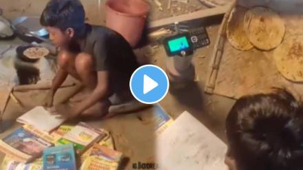 Little Boy studied studied While cooking bhakri Video Viral