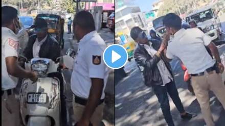 Man Bites Traffic Police Officer After Being Caught Without a Helmet Bengaluru passengers Got Arrested