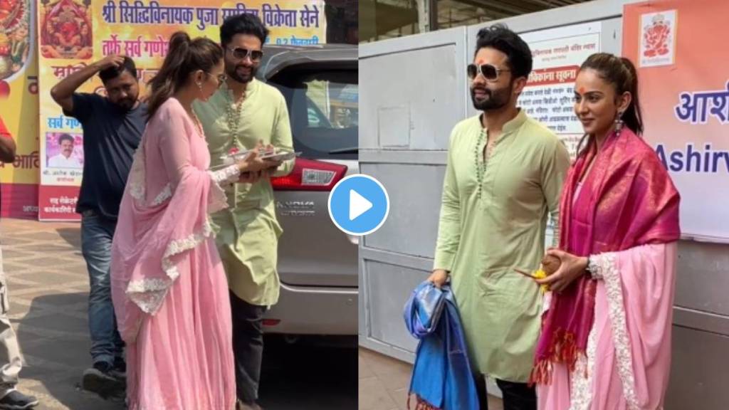 Rakul Preet Singh and Jackky Bhagnani visit Siddhivinayak Temple Before wedding