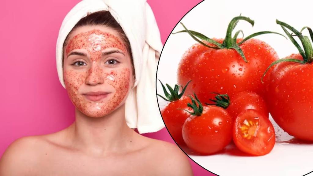 Homemade Tomato Honey Curd Lemon Skin Glow Facemask