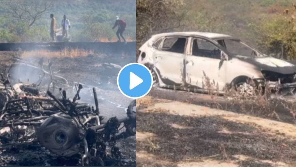 Boys going for trekking on ekole valley two wheelers caught fire shocking incident