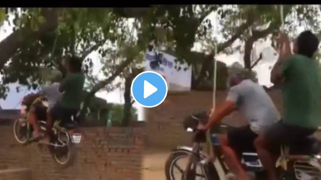 Funny viral video two boys hanging bike on tree and took a swing video viral