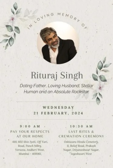 Rituraj Singh Funeral