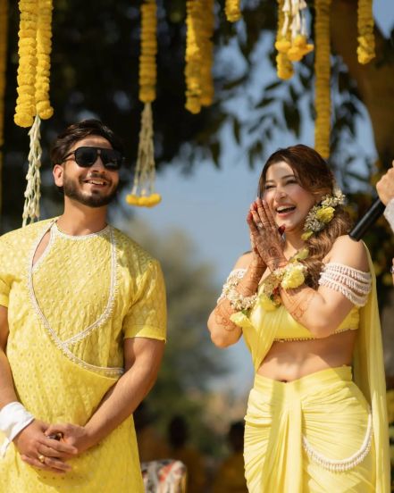 Sonarika Bhadoria Haldi 