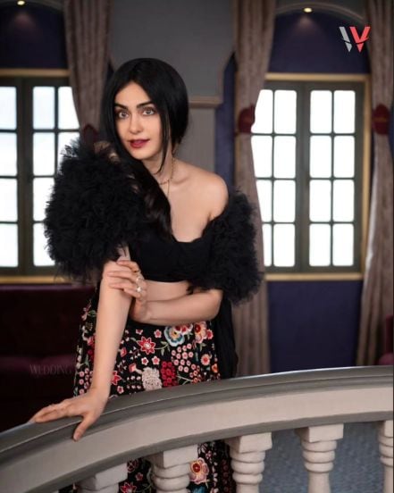 adah sharma crop top lehenga new look for Wedding Vows magazine photos viral