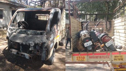 nashik kumbharwada marathi news, two wheelers four wheelers vandalized