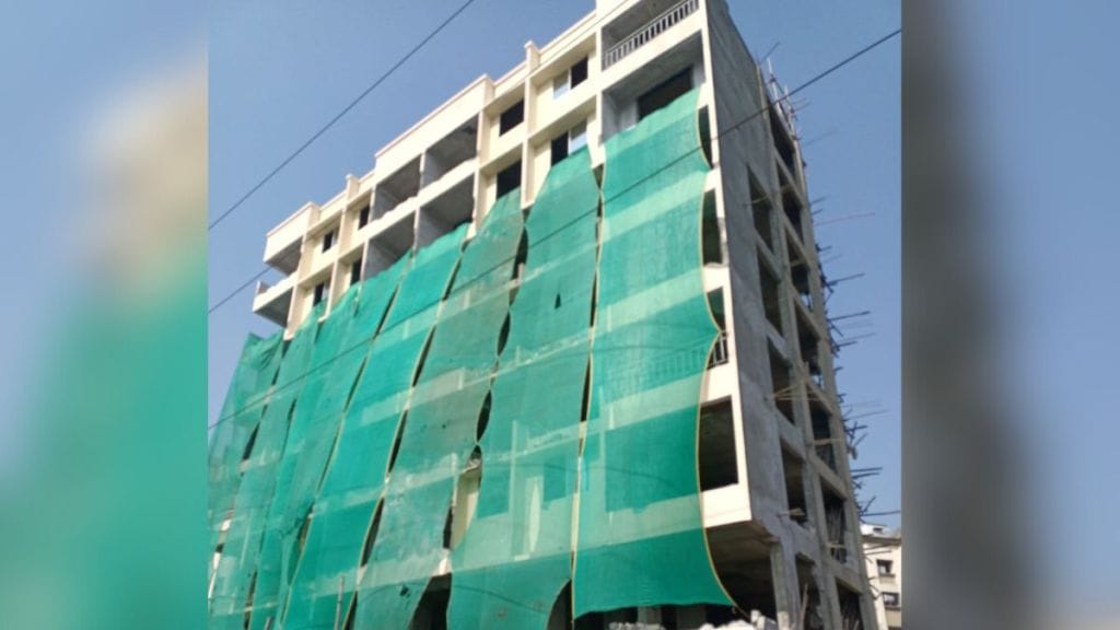 Re-joining of demolished illegal building at Khambalpada in Dombivli has started