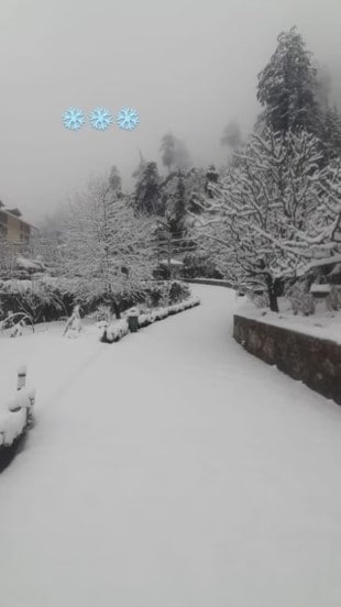 Kangana Ranaut shared pictures of her snowclad manali house himachal pradesh see photos