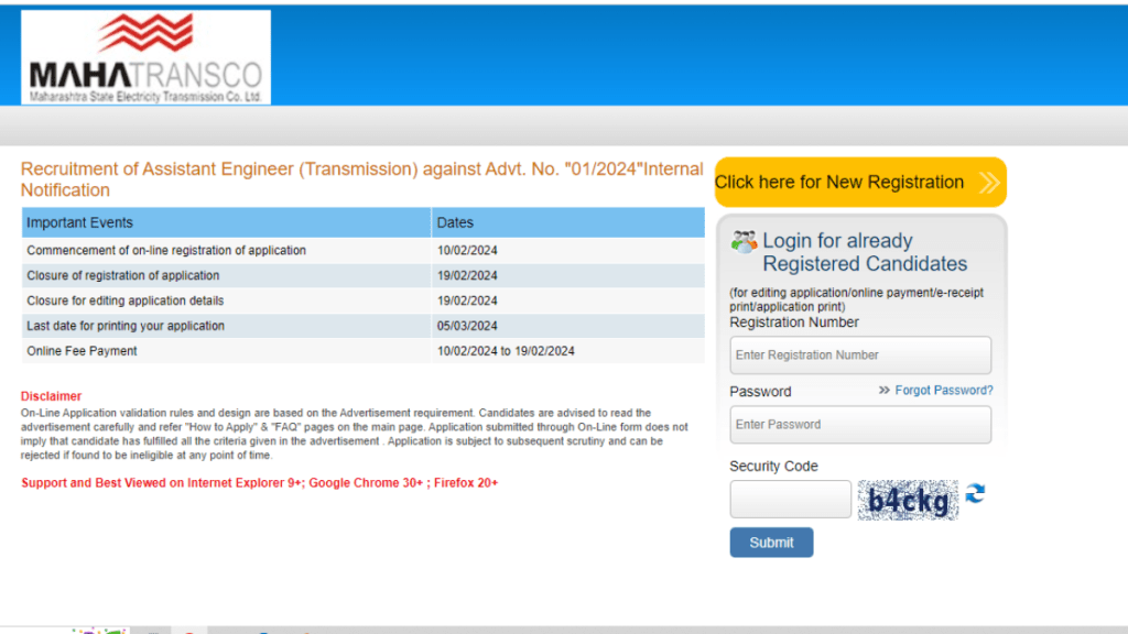 MahaTransco recruitment 2024 posts, eligibility, salary and application