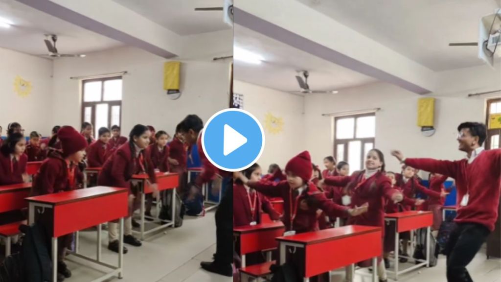 a teacher teaching amazing dance to school students