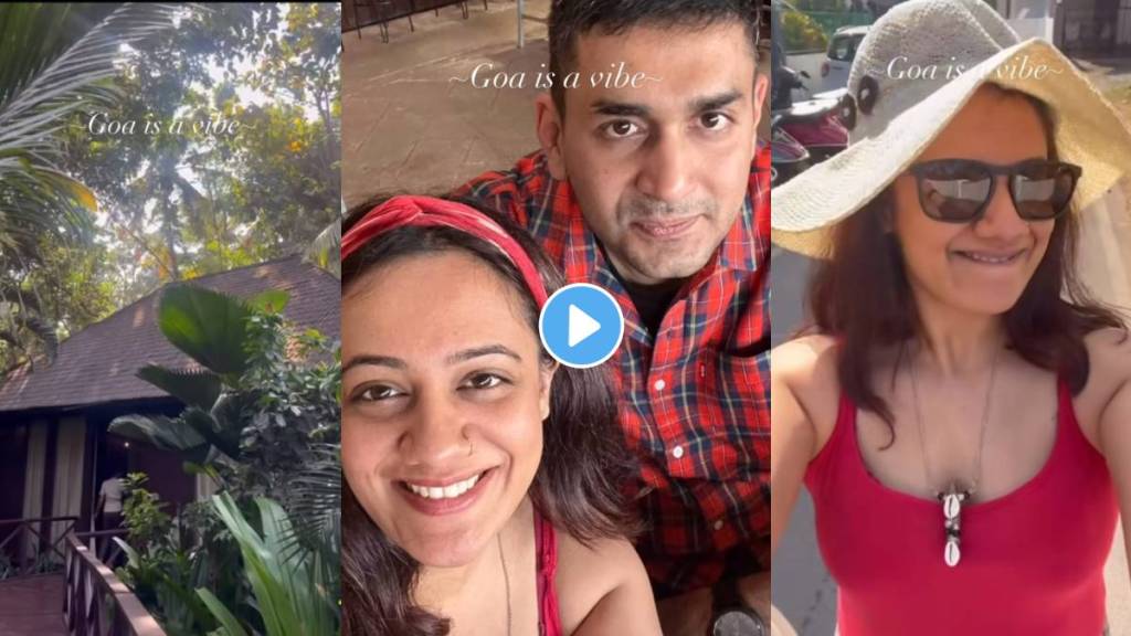 spruha joshi enjoying goa vacation with husband