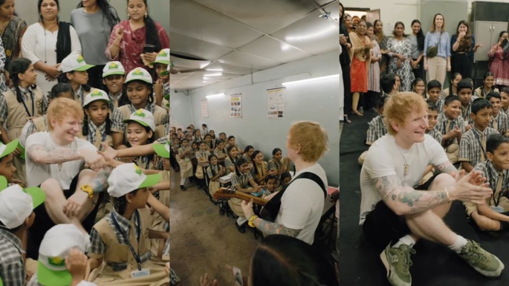 Ed Sheeran visited school in Mumbai viral video