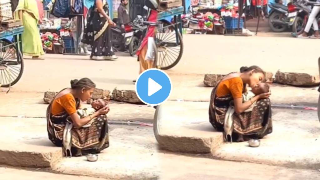 mother son cute moment video viral on social media watch motherhood