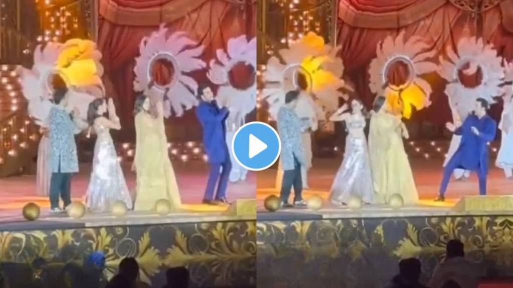 ranbir kapoor alia bhatt dance on kesariya song with akash ambani shloka ambani at anant radhika pre-wedding