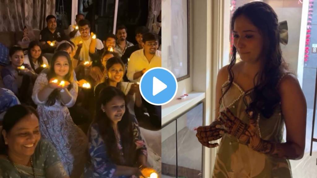 Viral Video Family Beautiful Gesture To Welcome Bride Hold diyas in their hands And give her Special surprise