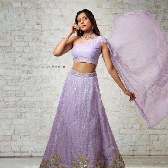 Reshma Shinde Light Purple Lehenga