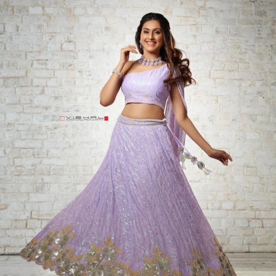 Reshma Shinde Light Purple Lehenga