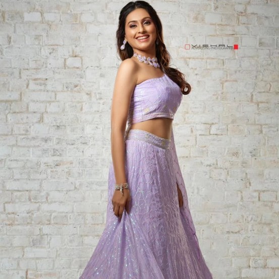 Reshma Shinde Light Purple Lehenga