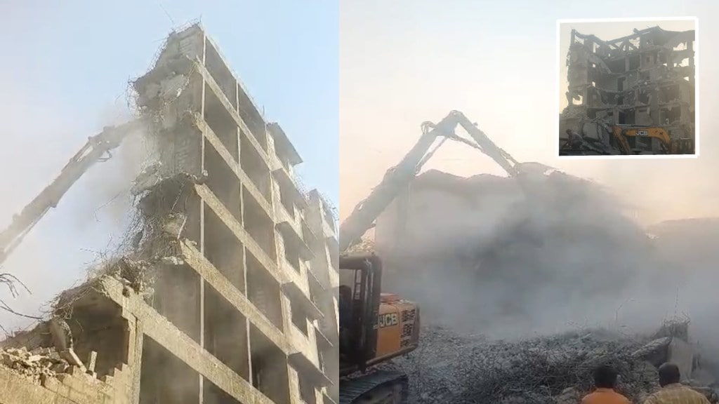 7 floor illegal building demolished