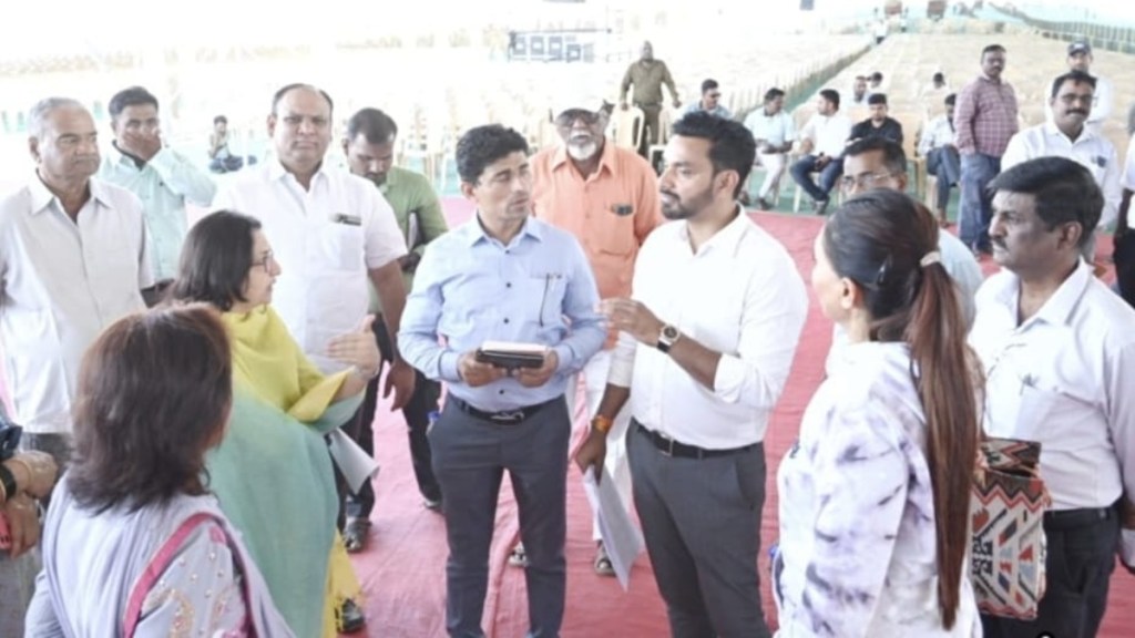 mp dhairyasheel mane inspected preparation of women s day program in the presence of cm eknath shinde