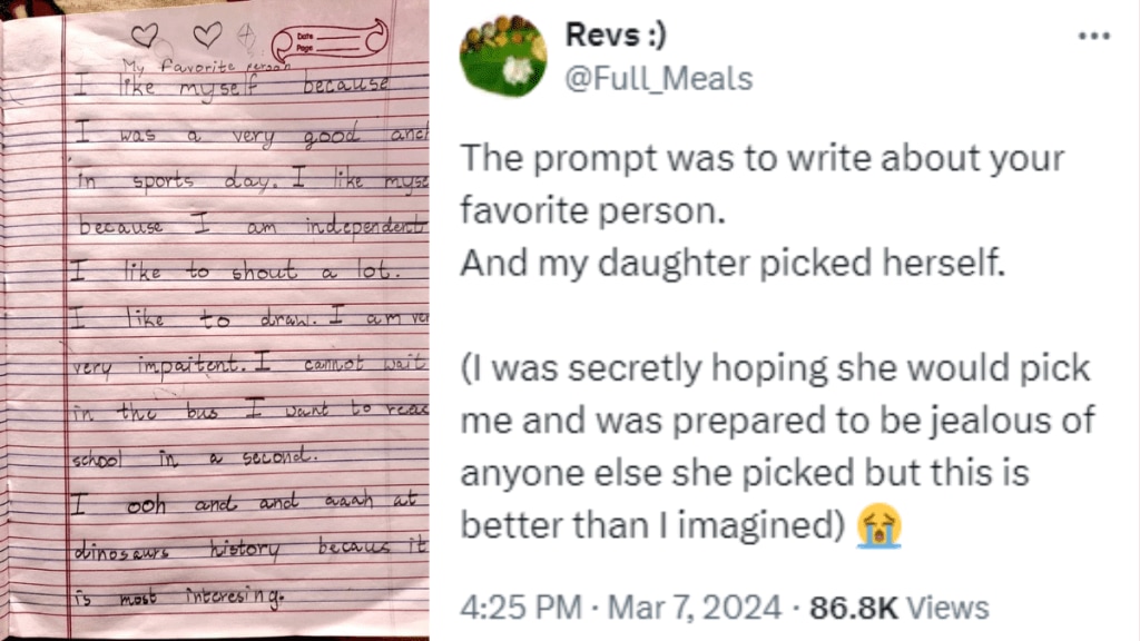 Mother Shares Daughter's Essay About Her Favorite Person