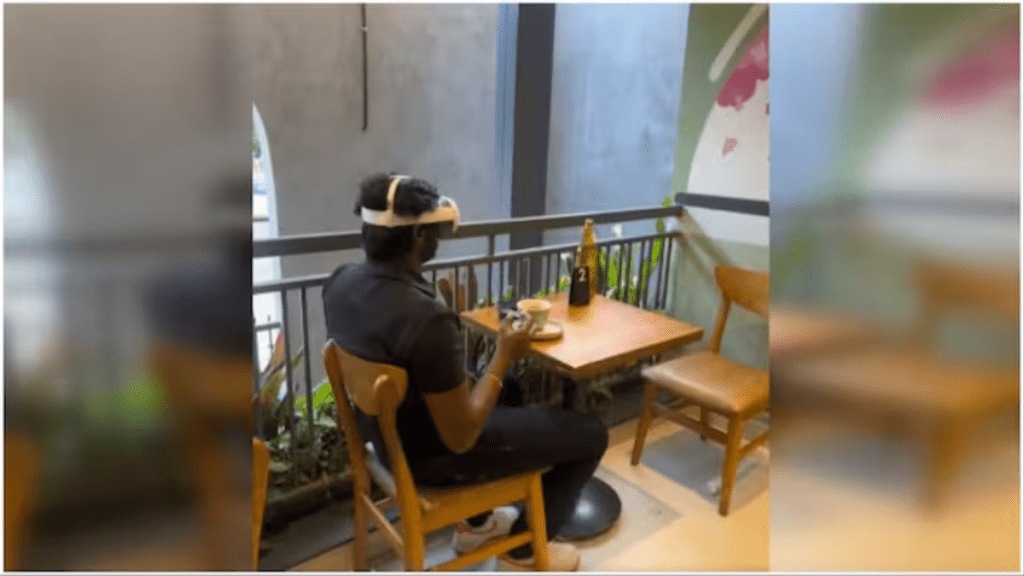 Mans virtual dining with Apple Vision Pro headset is a Peak Bengaluru moment