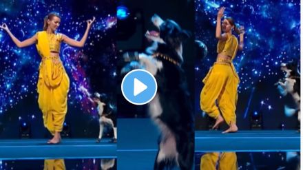 a Woman dance with her dog on A R Rahmans Jai Ho song at Romania Got Talent video goes viral