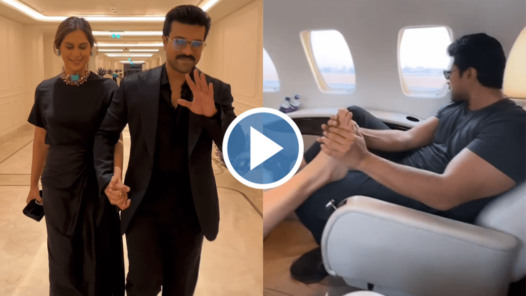 Ram charan massages wife Upasana’s feet Anant Ambani-Radhika Merchant’s pre-wedding