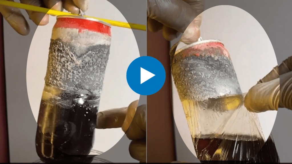 revealing hidden plastic layer inside soft drink cans viral vide