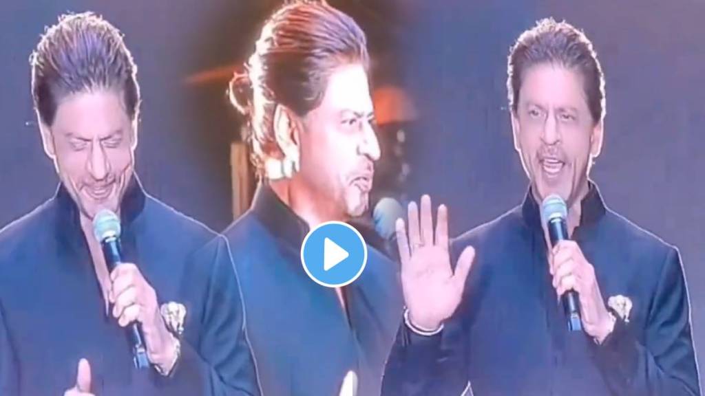 shah rukh khan speaks in gujarati at ambani bash pre wedding