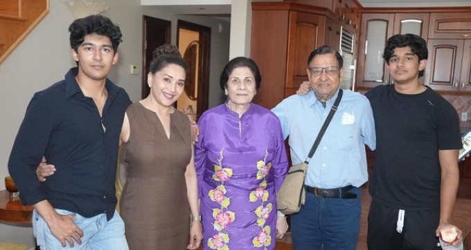 madhuri dixit mother in law and father in law education