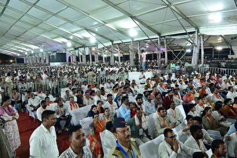 pm modi addressing peoples in nagpur