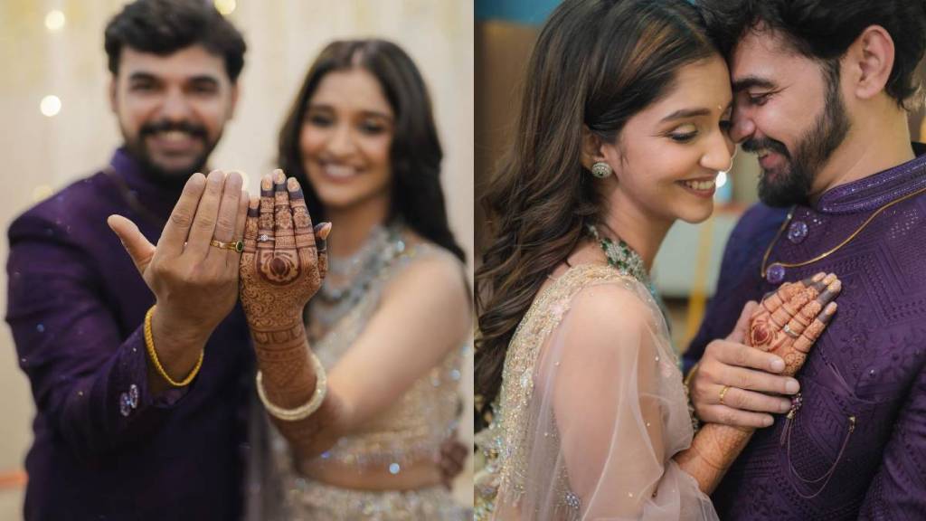 Rang Maza Vegla fame Ambar Ganpule engagement with shivani sonar photos viral