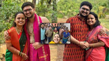 Mugdha Vaishampayan and Prathamesh Laghate first gudi padwa celebrated with family in alibag