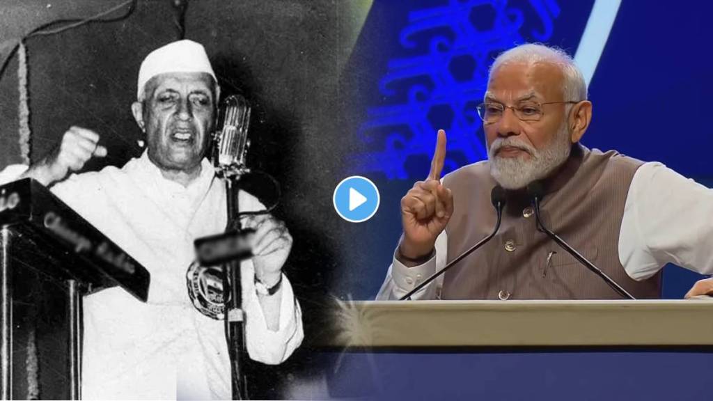 Narendra Modi and Jawaharlal Nehru