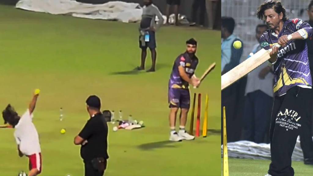 Shahrukh Khan Son Abram Bowls Wide Yorker to Rinku Singh Video Viral